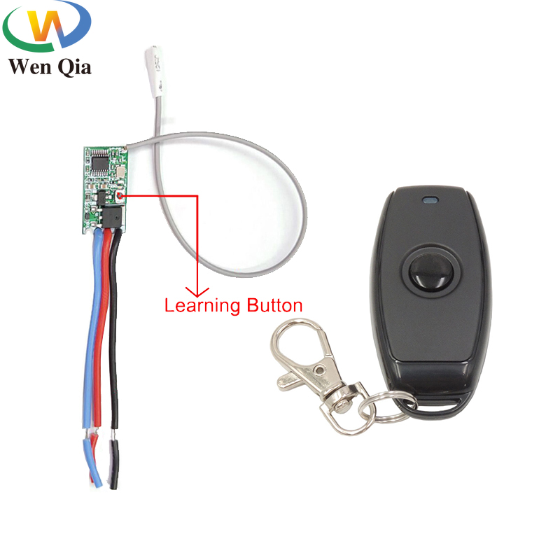 433Mhz Receiver Module - ワイヤレスRfリレースイッチ,送信機付きミニモジュール,LEDランプ用,433mhz dc 3.6v 6v 12v 24v