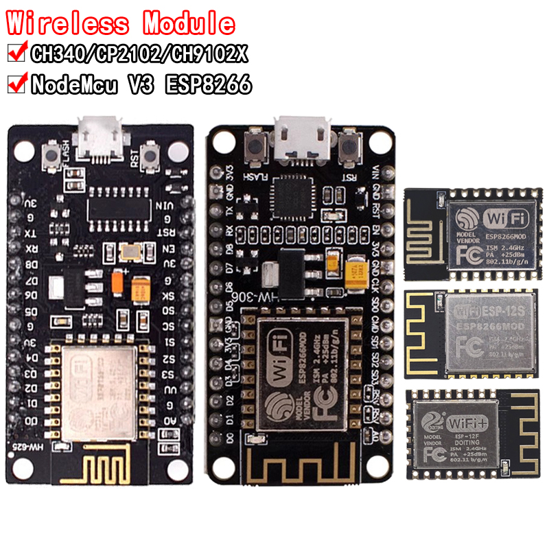 ワイヤレスモジュール CH340/CP2102/CH9102 - Esp8266 Nodemcu Board のレビューと価格