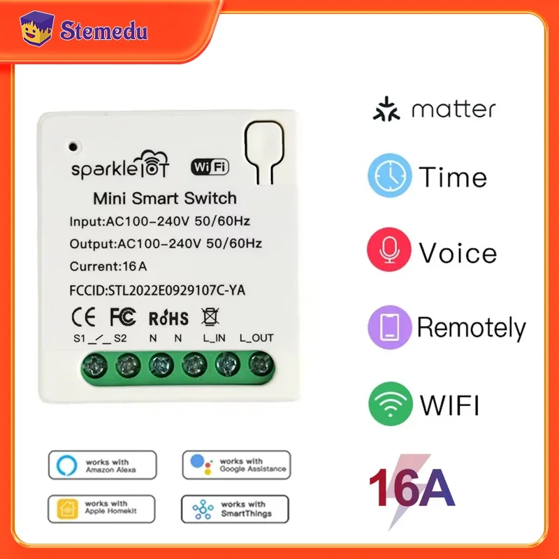 16A マター WIFI スマート スイッチ オートメーショ - Home Automation Tutorial のレビューと価格