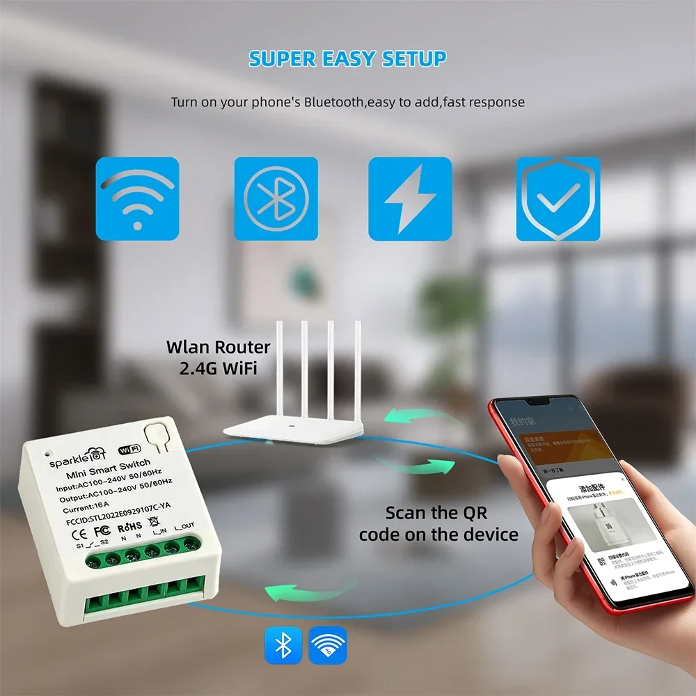 16A マター WIFI スマート スイッチ オートメーショ - Home Automation Tutorial のレビューと価格