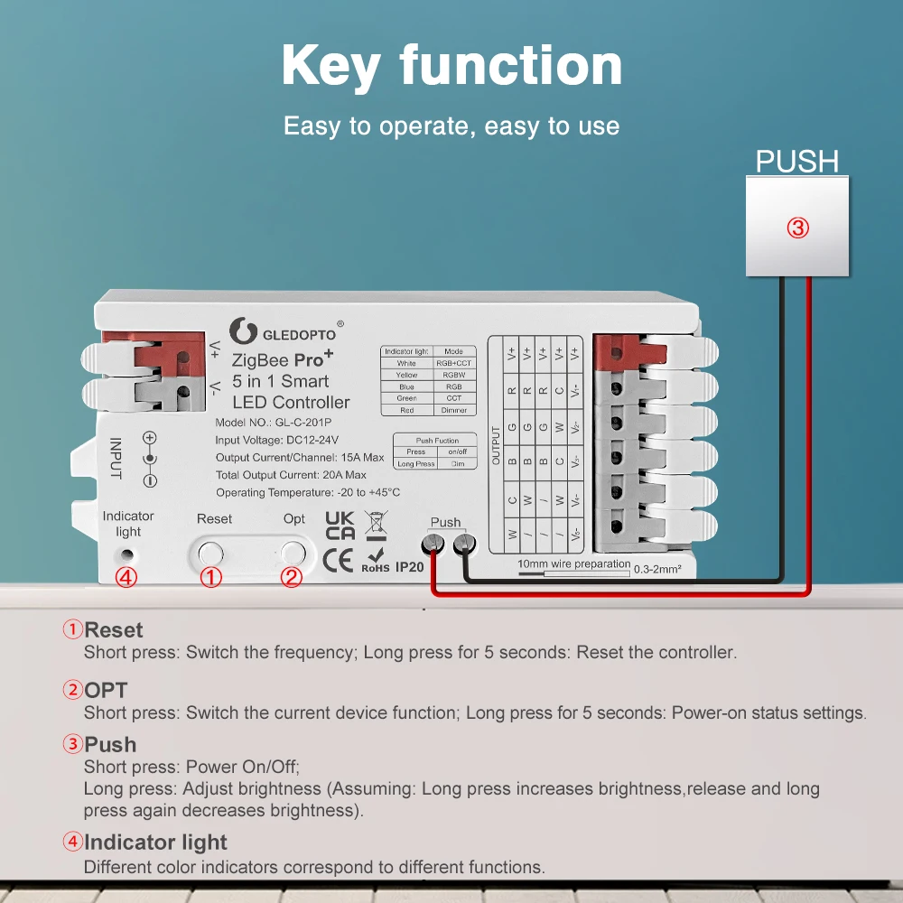 GLEDOPTO-LED LEDストリップライトコントローラ - Zigbee Coordinator Stick のレビューと価格